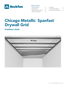 Chicago Metallic Spanfast Drywall Grid Installation Guide