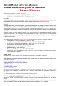 Descriptif ROCKWOOL Klimarock