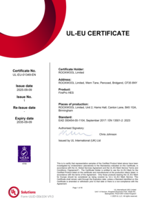 FirePro HES - UL-EU-01349-EN Certificate