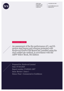 BeamClad BRE Global Assessment Report - glued method