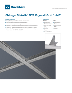 Chicago Metallic G90 Drywall Grid Data Sheet