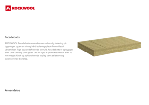 Produktdatablad, Facadebatts