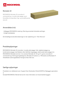 Produktdatablad, Murbatts 32