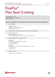 FirePro Flex Seal Coating (NI) MSDS 2025