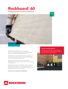 Rockboard 60 multi-purpose board insulation - Data sheet
