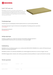 Produktdatablad, Conlit 150 P uden væv