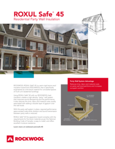 ROXUL Safe 45 residential party wall insulation - Data sheet