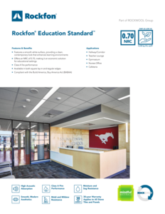 Rockfon Education Standard Datasheet