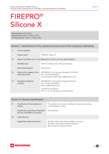FirePro Silicone X MSDS 2023