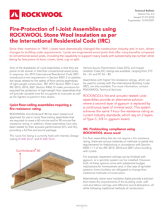 Fire protection for i-joist assemblies with rockwool