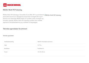 Produktdatablad, REDAir Multi FB Fixbeslag