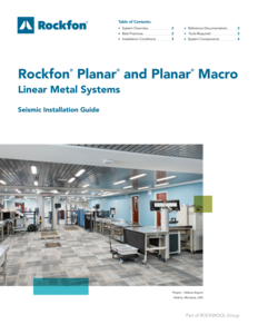 Rockfon Planar and Planar Macro Installation Guide Seismic