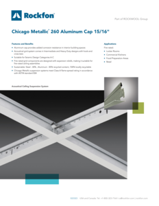 Chicago Metallic 260 Aluminum Cap 15/16" Data Sheet