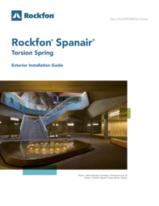 Rockfon Spanair Torsion Spring Panel System Installation Guide-Exterior