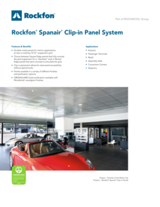 Rockfon Spanair Clip-In Panel System Data Sheet