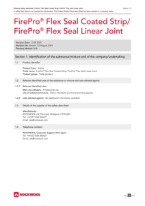 FirePro Flex Seal Coated Strip & Linear Joint MSDS 2025