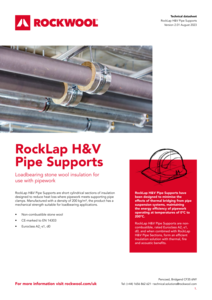 RockLap H&V Pipe Supports Datasheet