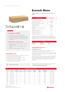 Fiche produit Ecorock Mono