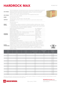Technický list SK HARDROCK MAX