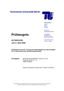 Prüfzeugnis Kernrock