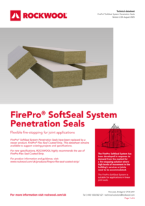 FirePro SoftSeal System Penetration Seals Datasheet