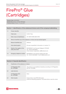 FirePro Glue (Cartridges) (EU) MSDS 2023
