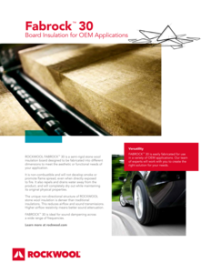 Fabrock 30 - Board insulation for OEM applications - Data sheet