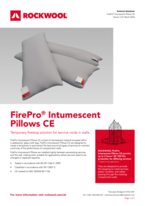 FirePro Intumescent Pillows CE Datasheet