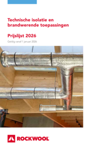 Prijslijst Technische isolatie en brandwerende toepassingen 2026