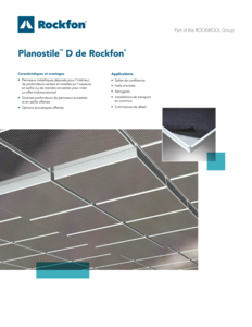 Rockfon Planostile D Three Dimensional Panel System Data Sheet (French)