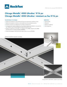 Chicago Metallic 4500/4550 Ultraline 9/16" Data Sheet (French)