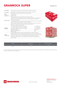 Technický list SK GRANROCK SUPER