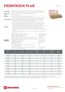 Technický list SK FRONTROCK PLUS
