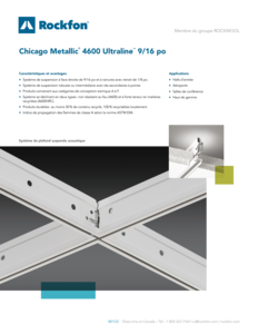 Chicago Metallic 4600 Ultraline 9/16" Data Sheet (French)