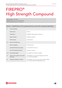 FirePro High Strength Compound (EU) MSDS 2023