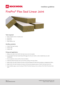 FirePro Flex Seal Linear Joint Installation Guidelines