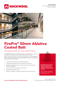 FirePro 50mm Ablative Coated Batt Datasheet