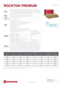 Technický list CZ ROCKTON PREMIUM