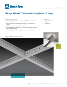 Chicago Metallic 730 Stainless Steel Grid Data Sheet (French)
