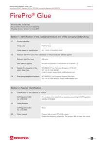 FirePro Glue (EU) MSDS 2023