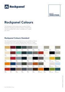 Rockpanel Colours Overview UK