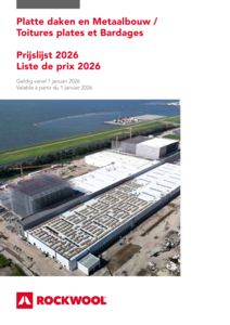 Prijslijst Platte daken en Metaalbouw 2026 - Liste de prix Toitures plates et Bardages 2026