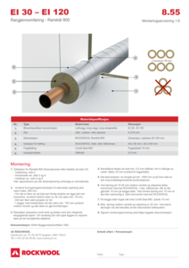 EI 30 – EI 120. Rørgjennomføring - Rørskål 800
