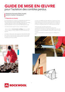 Guide de mise en œuvre pour l’isolation des combles perdus par soufflage mécanisé