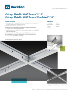 Chicago Metallic 4000/4050 Tempra 9/16" Data Sheet