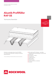 Datenblatt Akustik-Profilfüller RAF-SE