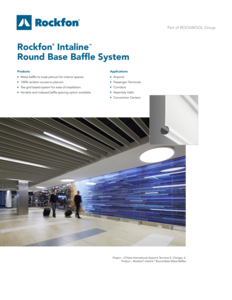 Rockfon Intaline Round Base Metal Baffle Data Sheet
