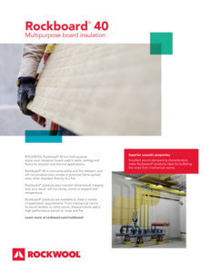 Rockboard 40 multi-purpose board insulation - Data sheet
