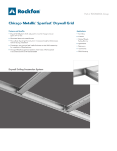 Chicago Metallic Spanfast Drywall Grid Data Sheet
