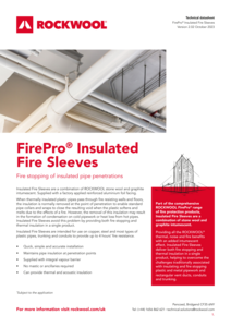 FirePro Insulated Fire Sleeves Datasheet